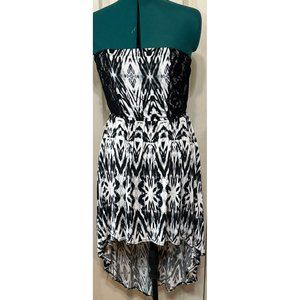 Bailey Blue High Low Sundress Geometric Strapless Polyester Blend Women Size M